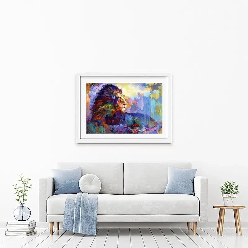 Majestic Lion Framed Art Print Majestic Lion Framed Art Print wall art product Leon Devenice