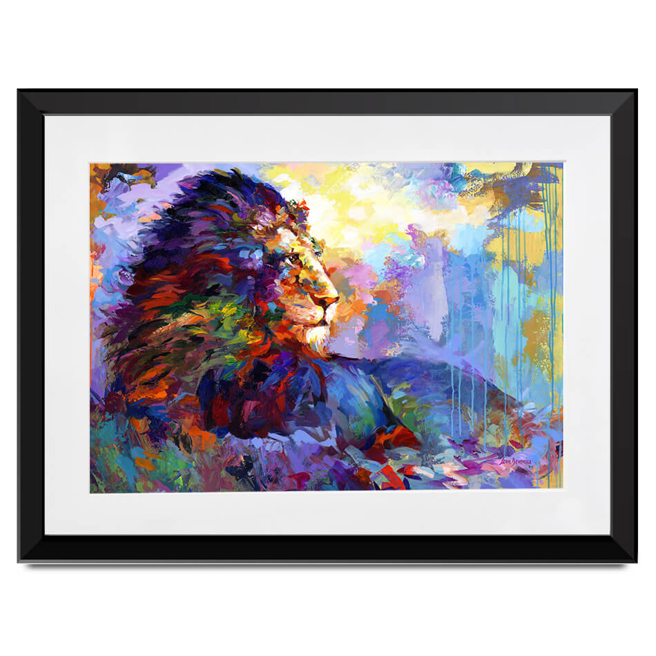 Majestic Lion Framed Art Print Majestic Lion Framed Art Print wall art product Leon Devenice