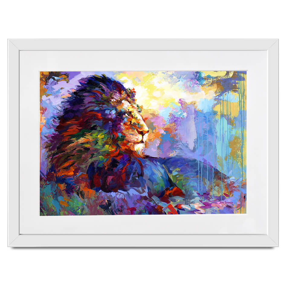 Majestic Lion Framed Art Print Majestic Lion Framed Art Print wall art product Leon Devenice