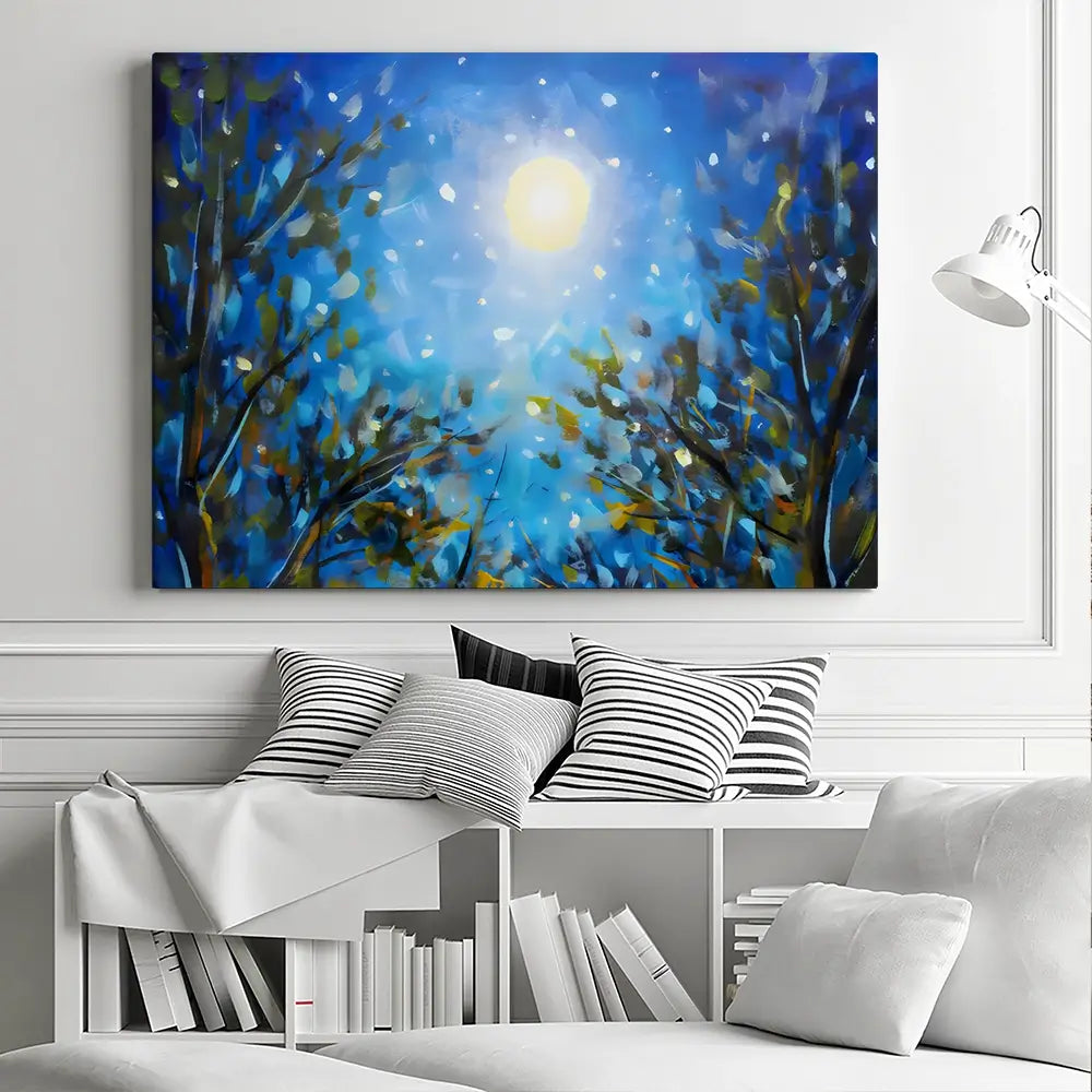 Majestic Wildflowers At Night Canvas Print Majestic Wildflowers At Night Canvas Print wall art product Valery Rykabow - Independent
