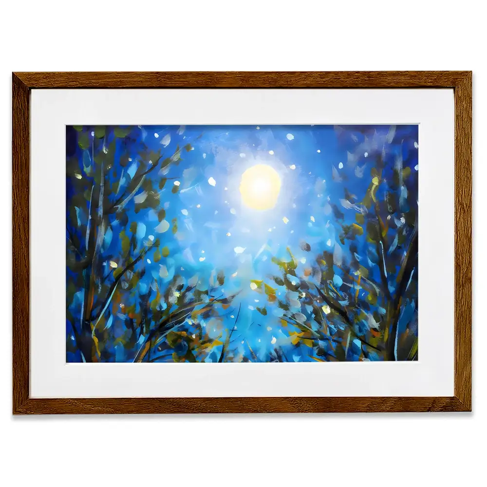 Majestic Wildflowers At Night Framed Art Print Majestic Wildflowers At Night Framed Art Print wall art product Valery Rykabow - Independent
