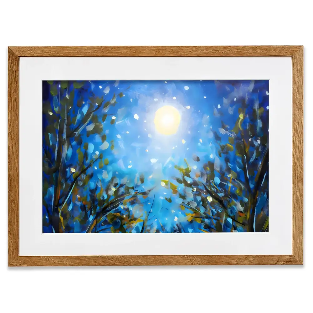 Majestic Wildflowers At Night Framed Art Print Majestic Wildflowers At Night Framed Art Print wall art product Valery Rykabow - Independent