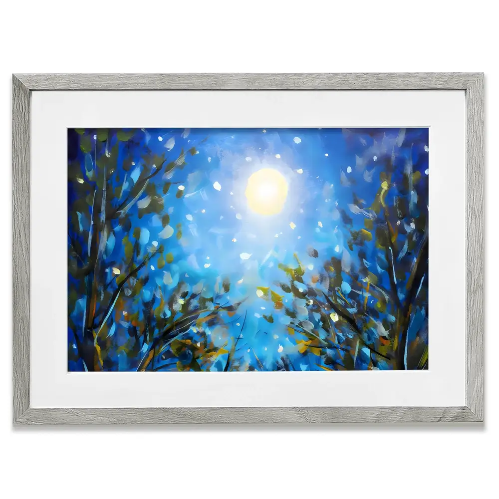 Majestic Wildflowers At Night Framed Art Print Majestic Wildflowers At Night Framed Art Print wall art product Valery Rykabow - Independent