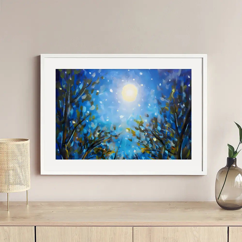 Majestic Wildflowers At Night Framed Art Print Majestic Wildflowers At Night Framed Art Print wall art product Valery Rykabow - Independent