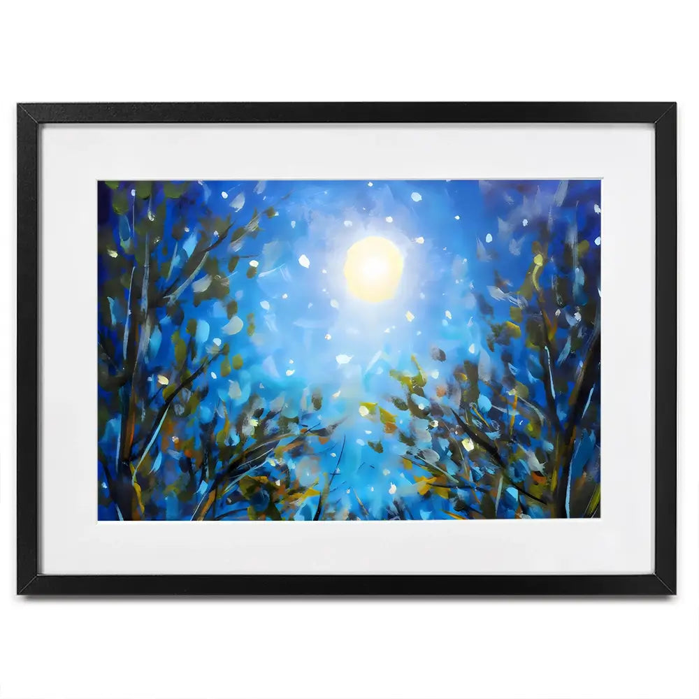 Majestic Wildflowers At Night Framed Art Print Majestic Wildflowers At Night Framed Art Print wall art product Valery Rykabow - Independent