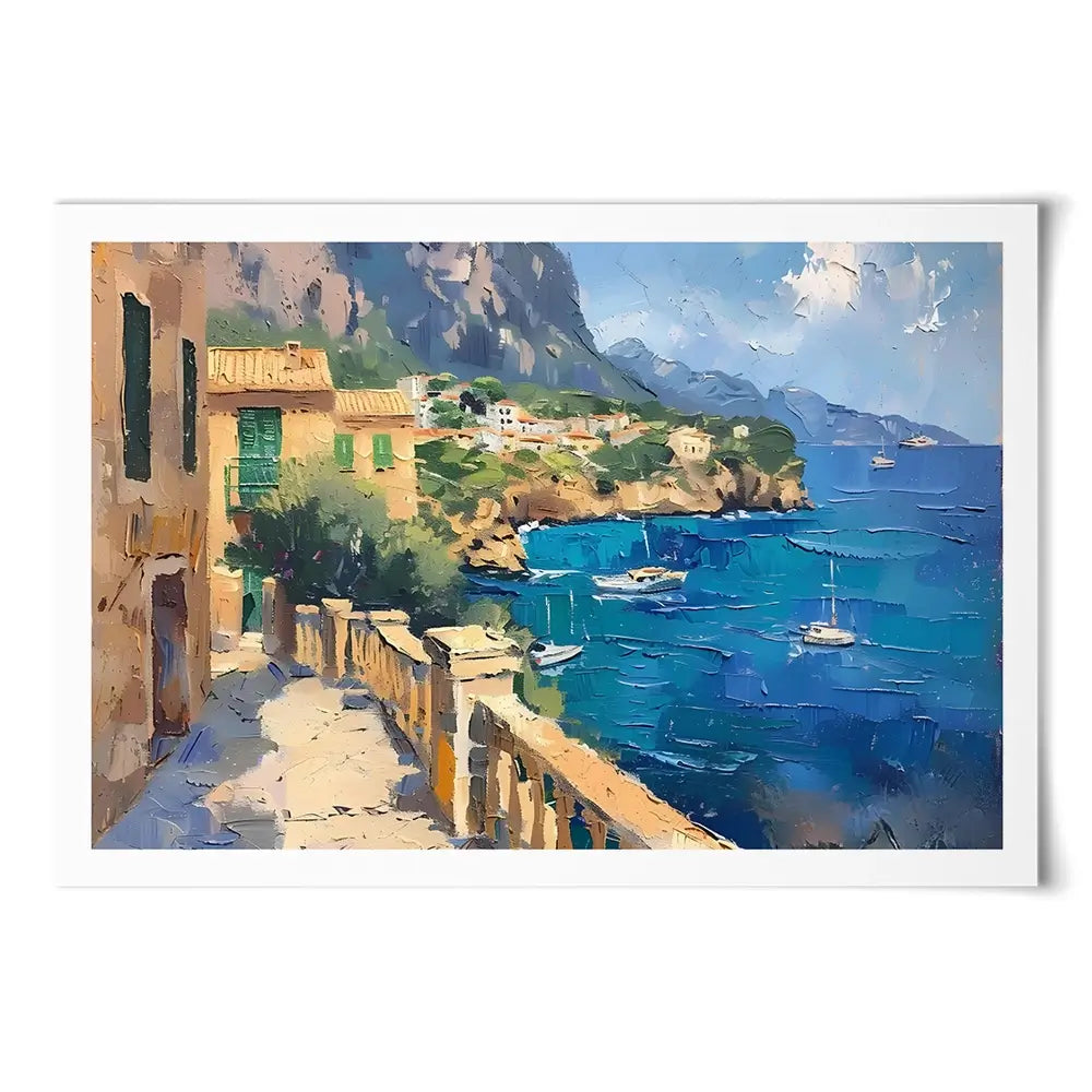 Mallorca Balcony View Art Print Mallorca Balcony View Art Print wall art product Elena Avanesova