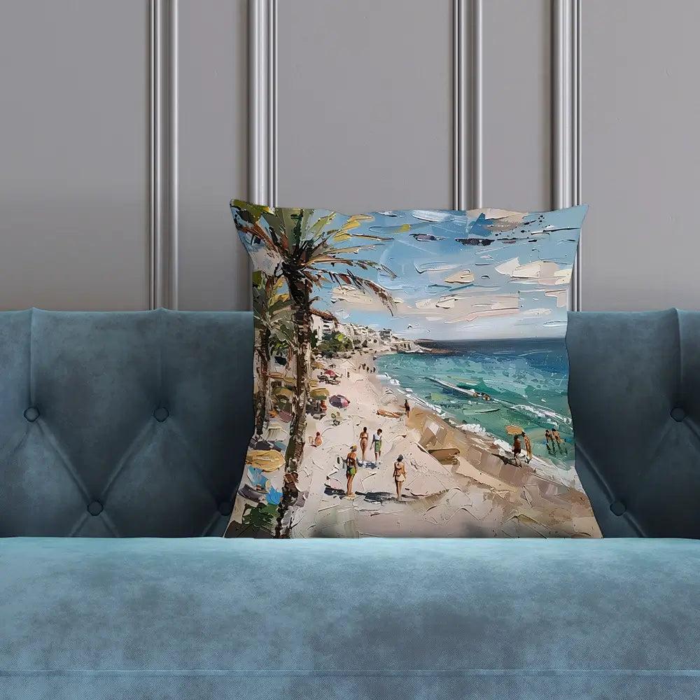 Mallorca Beach Day Cushion Mallorca Beach Day Cushion wall art product Elena Avanesova