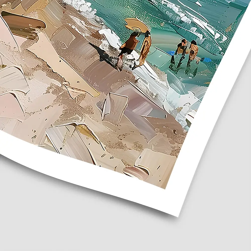 Mallorca Beach Day Square Art Print Mallorca Beach Day Square Art Print wall art product Elena Avanesova