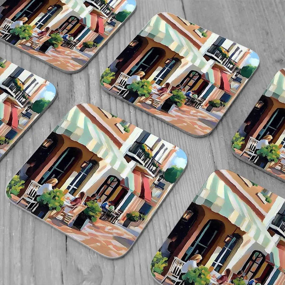 Mallorca Cafe Coaster Set Mallorca Cafe Coaster Set wall art product Elena Avanesova