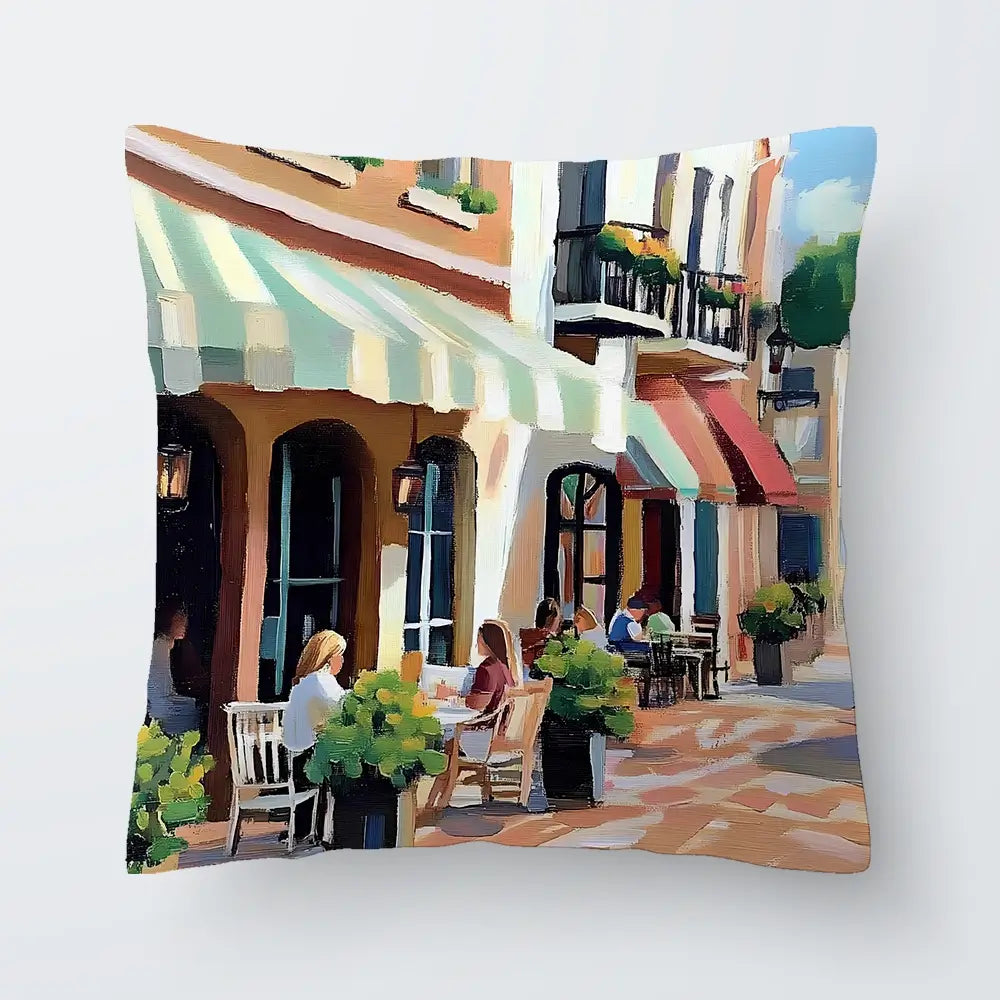 Mallorca Cafe Cushion Mallorca Cafe Cushion wall art product Elena Avanesova