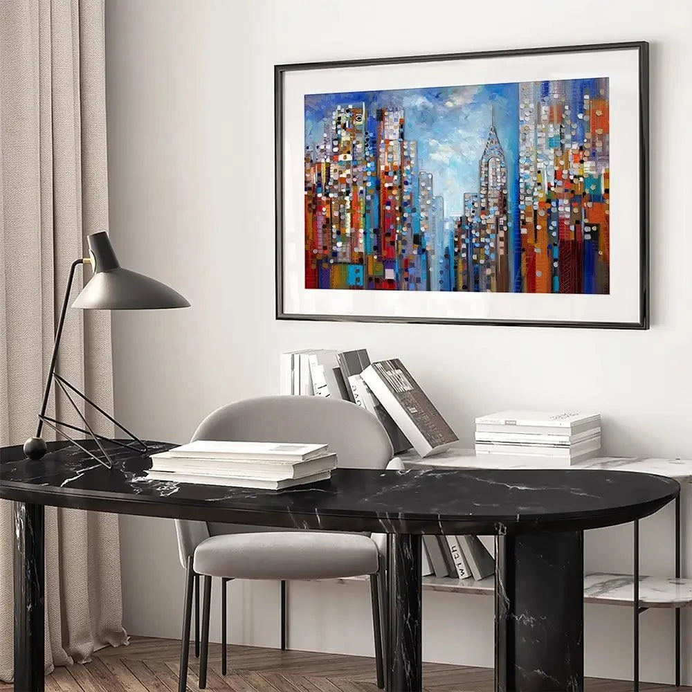 Manhattan Framed Art Print Manhattan Framed Art Print wall art product Ekaterina Ermilkina