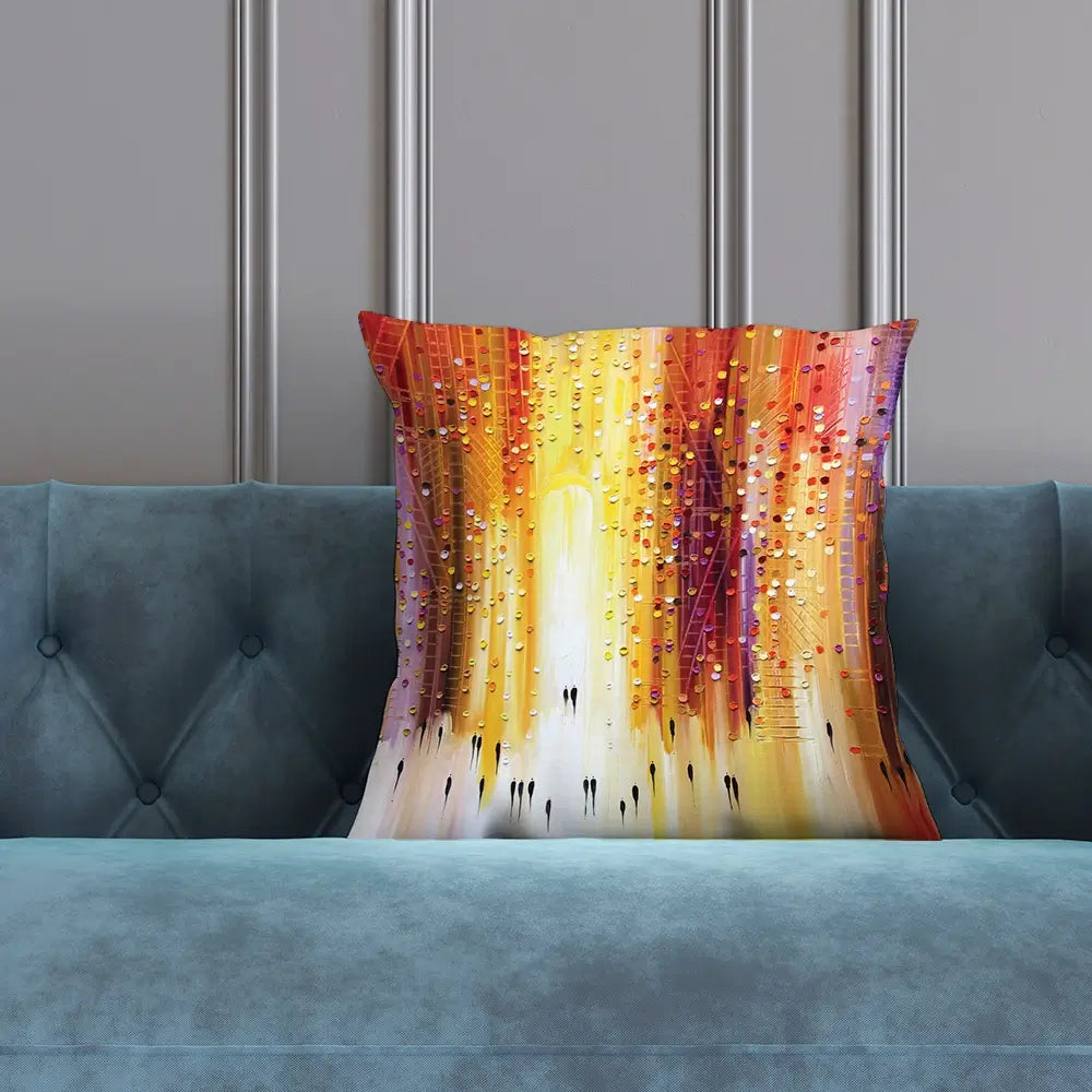 Manhattanhenge Cushion Manhattanhenge Cushion wall art product Art Print Shop