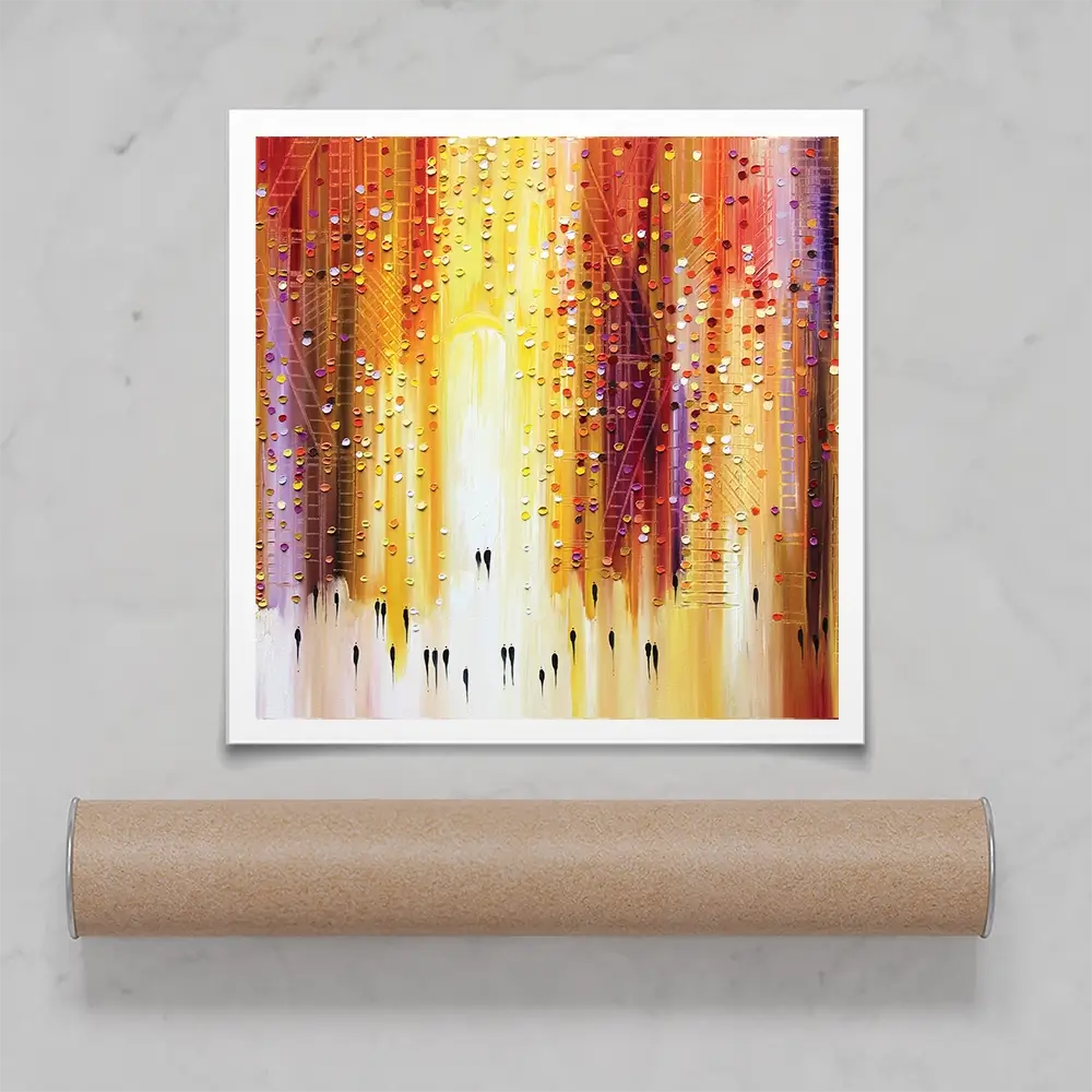 Manhattanhenge Square Art Print Manhattanhenge Square Art Print wall art product Art Print Shop