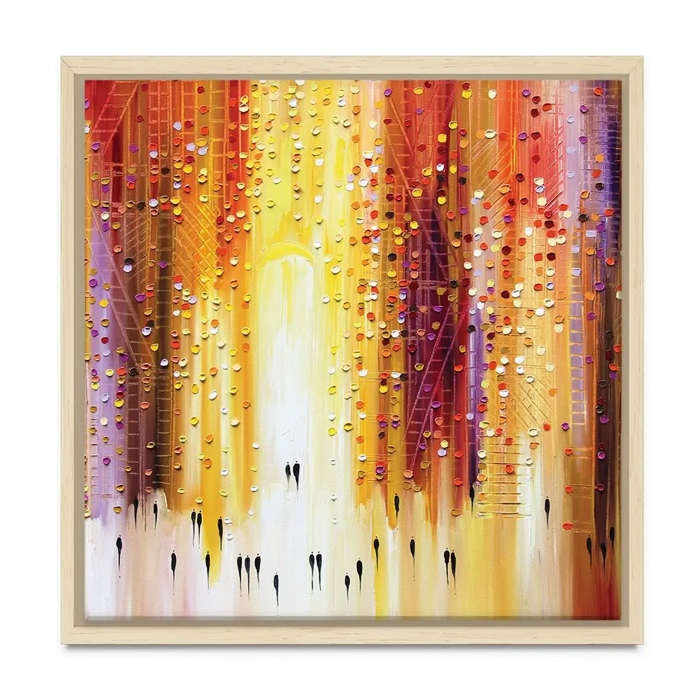 Manhattanhenge Square Canvas Print Manhattanhenge Square Canvas Print wall art product Art Print Shop
