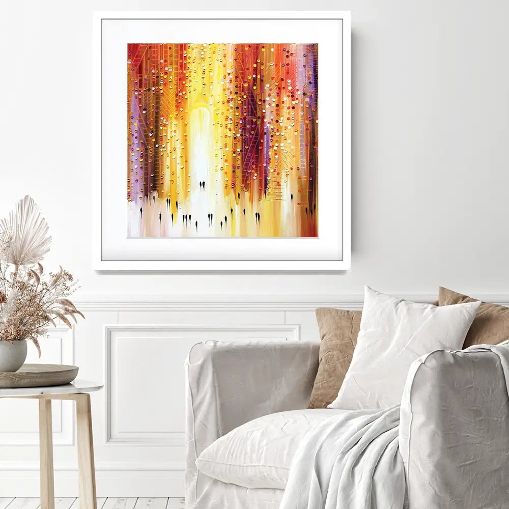 Manhattanhenge Square Framed Art Print Manhattanhenge Square Framed Art Print wall art product Art Print Shop