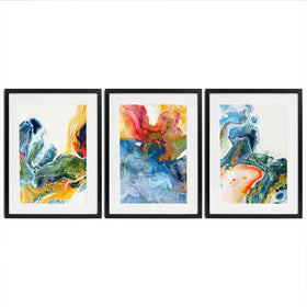Marble Flow Framed Art Print Trio Marble Flow Framed Art Print Trio wall art product Rudchenko Liliia / Shutterstock