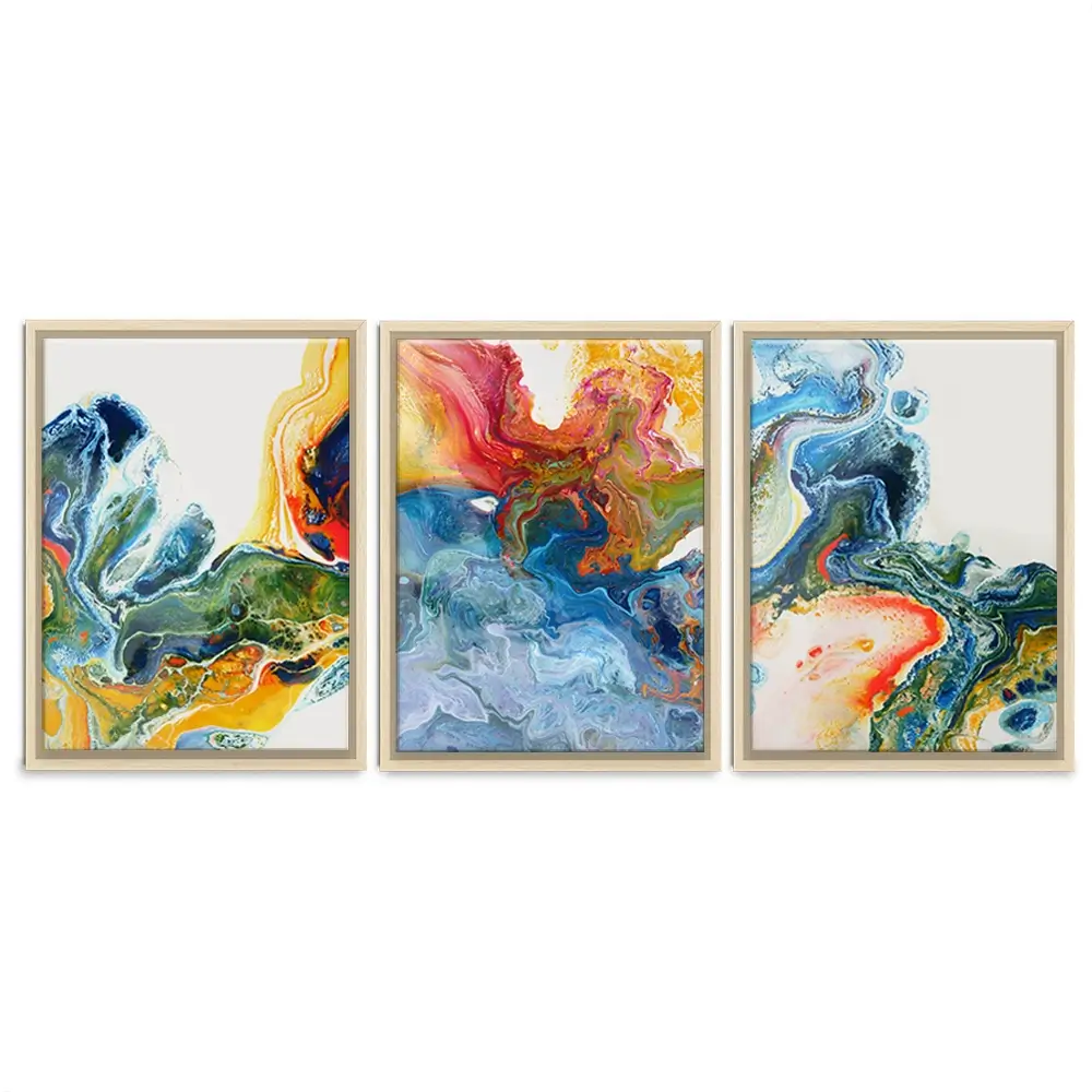 Marble Flow Trio Canvas Print Marble Flow Trio Canvas Print wall art product Rudchenko Liliia / Shutterstock