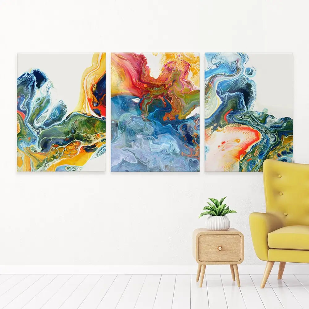 Marble Flow Trio Canvas Print Marble Flow Trio Canvas Print wall art product Rudchenko Liliia / Shutterstock
