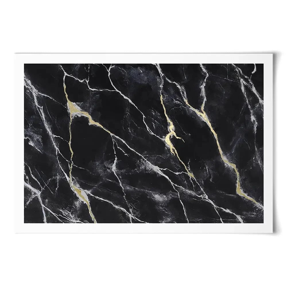 Marbled Black Art Print Marbled Black Art Print wall art product Michael Willett