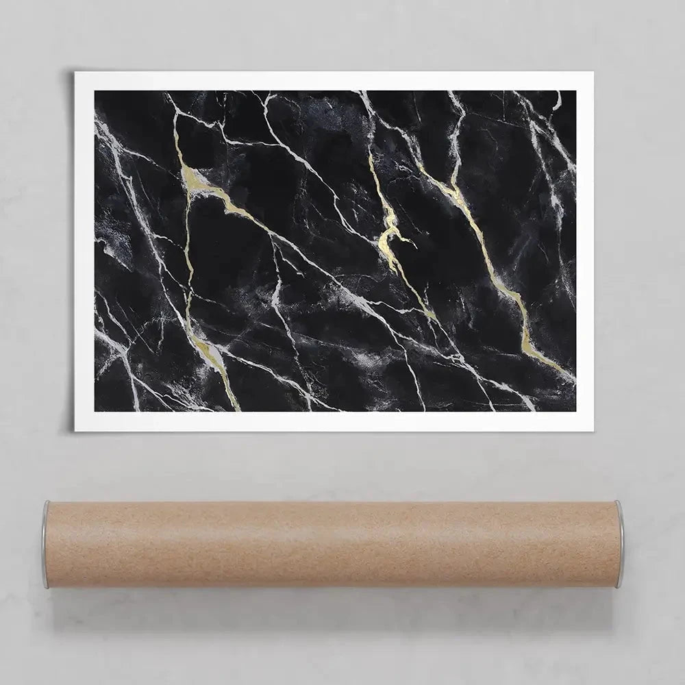 Marbled Black Art Print Marbled Black Art Print wall art product Michael Willett