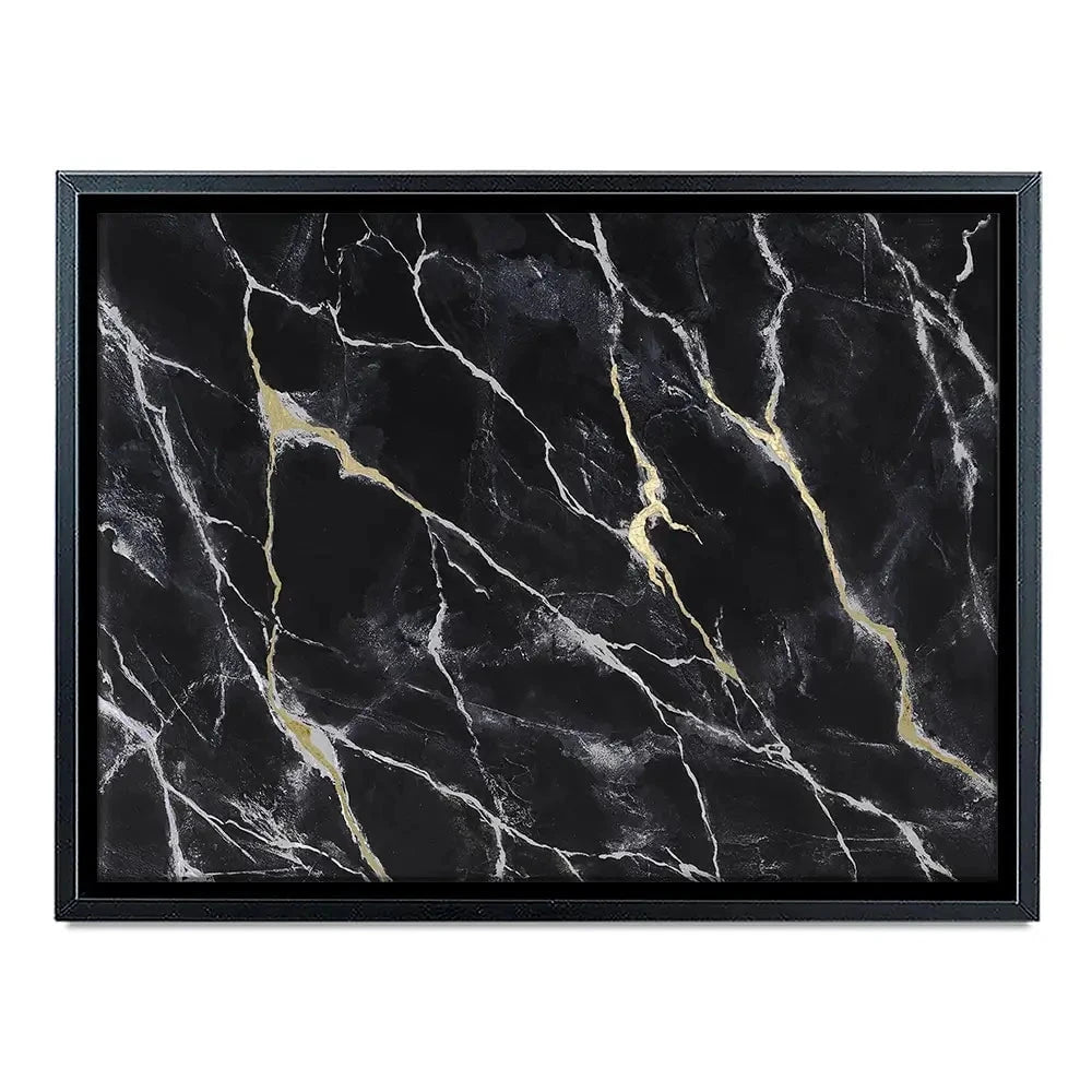 Marbled Black Canvas Print Marbled Black Canvas Print wall art product Michael Willett