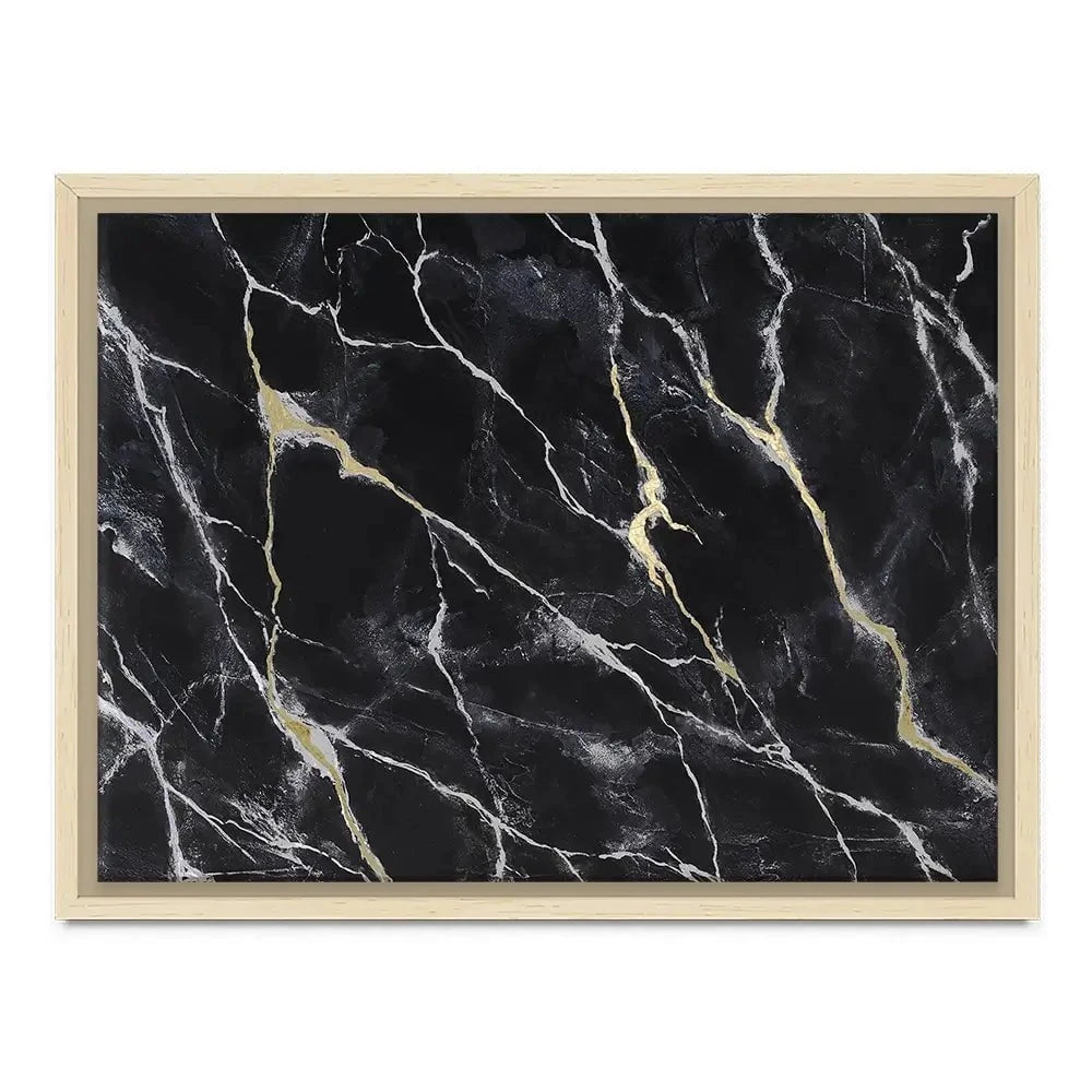 Marbled Black Canvas Print Marbled Black Canvas Print wall art product Michael Willett