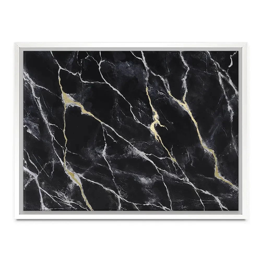 Marbled Black Canvas Print Marbled Black Canvas Print wall art product Michael Willett