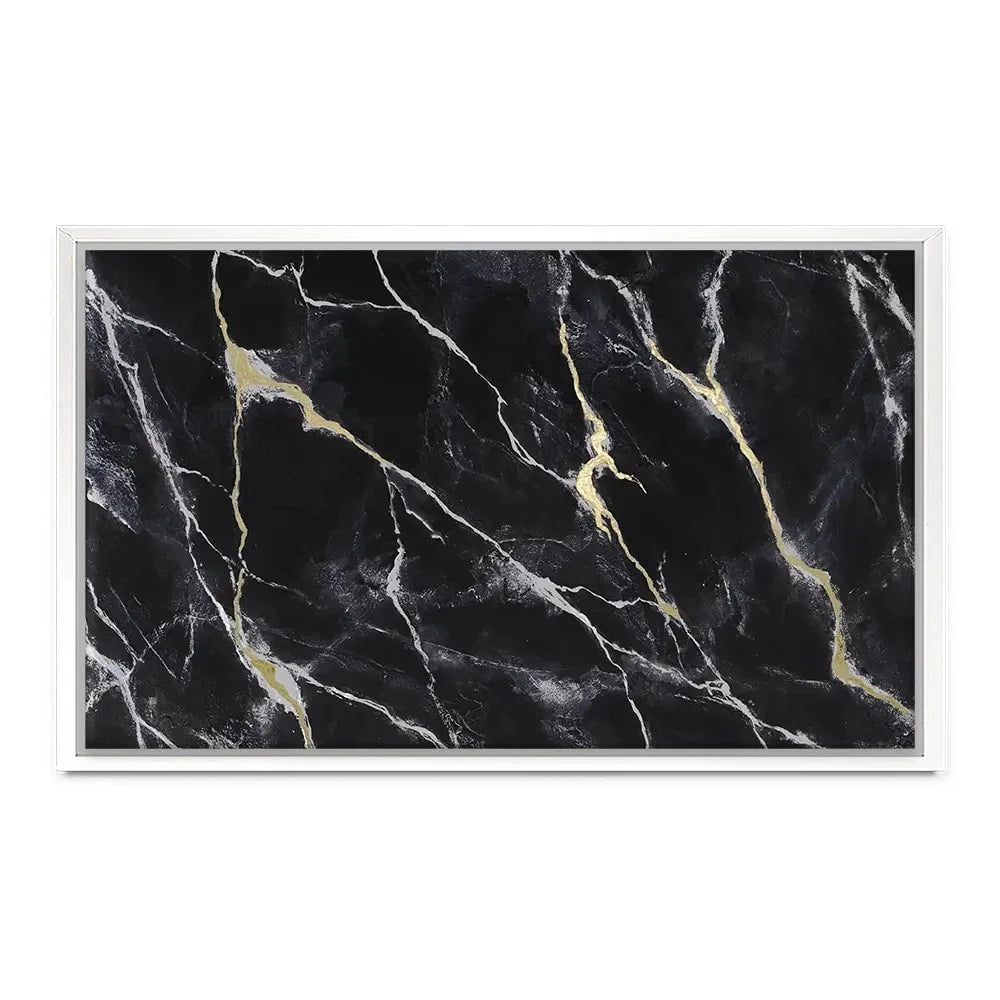 Marbled Black Canvas Print Marbled Black Canvas Print wall art product Michael Willett
