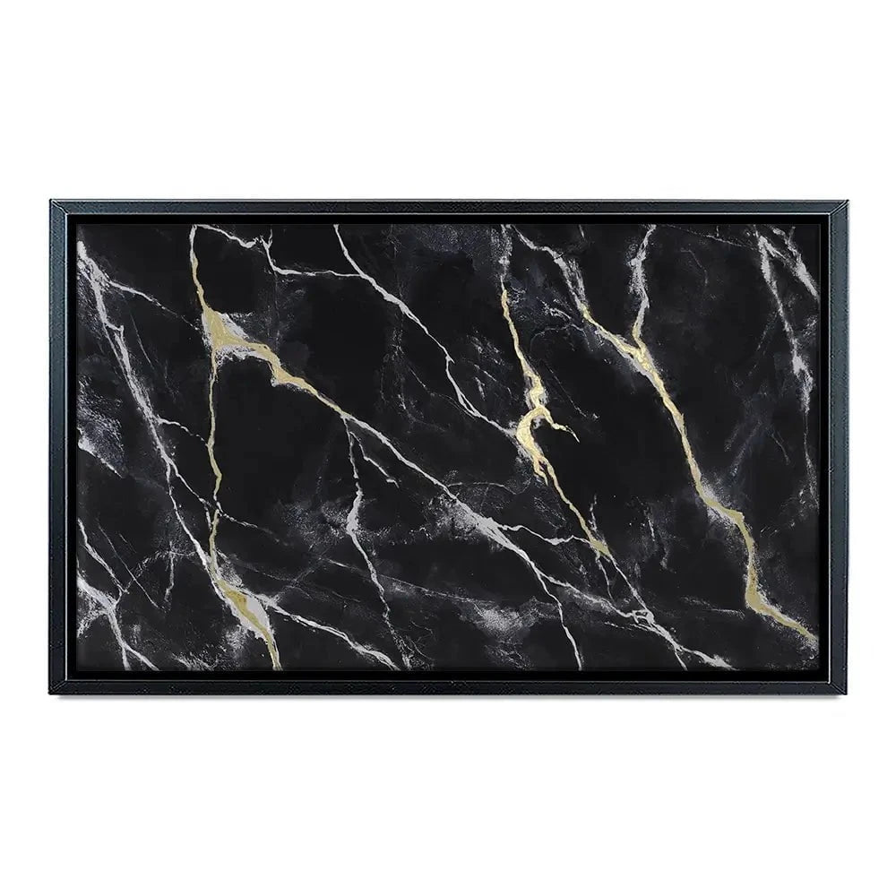 Marbled Black Canvas Print Marbled Black Canvas Print wall art product Michael Willett