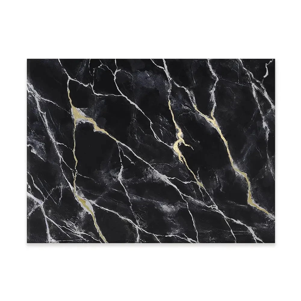 Marbled Black Canvas Print Marbled Black Canvas Print wall art product Michael Willett