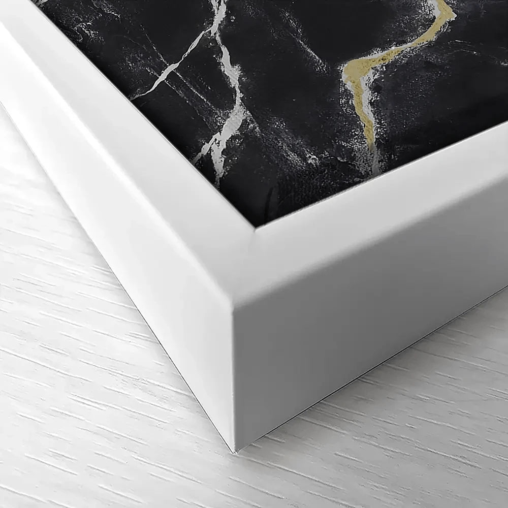 Marbled Black Canvas Print Marbled Black Canvas Print wall art product Michael Willett