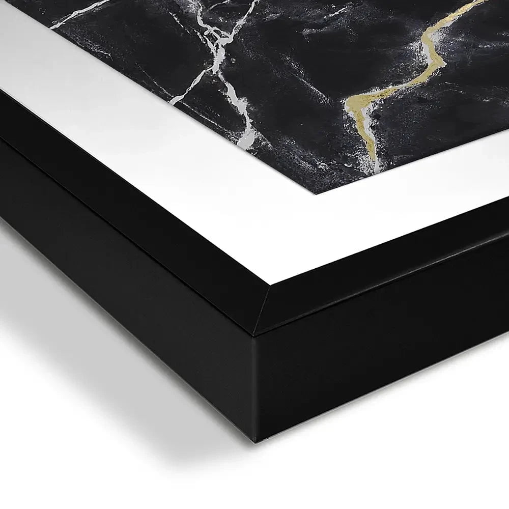 Marbled Black Framed Art Print Marbled Black Framed Art Print wall art product Michael Willett