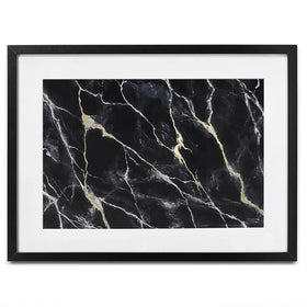 Marbled Black Framed Art Print Marbled Black Framed Art Print wall art product Michael Willett