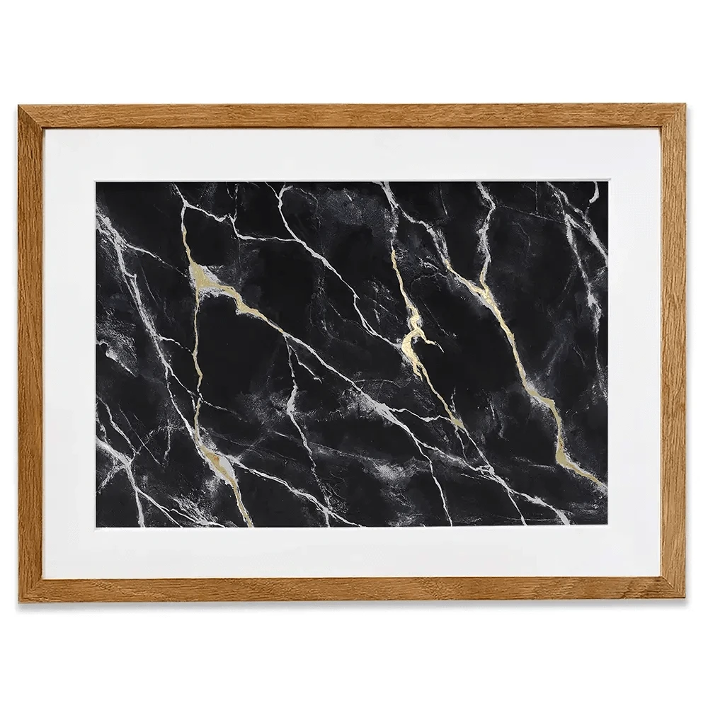 Marbled Black Framed Art Print Marbled Black Framed Art Print wall art product Michael Willett