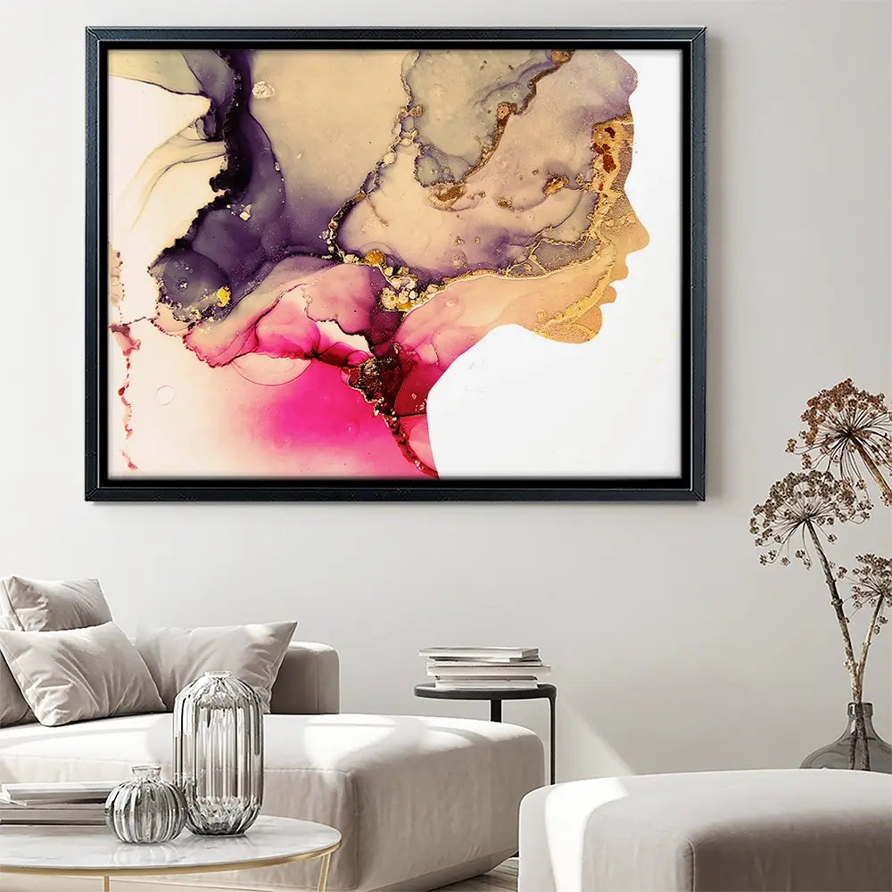 Marbled Face Canvas Print Marbled Face Canvas Print wall art product Art Print Shop