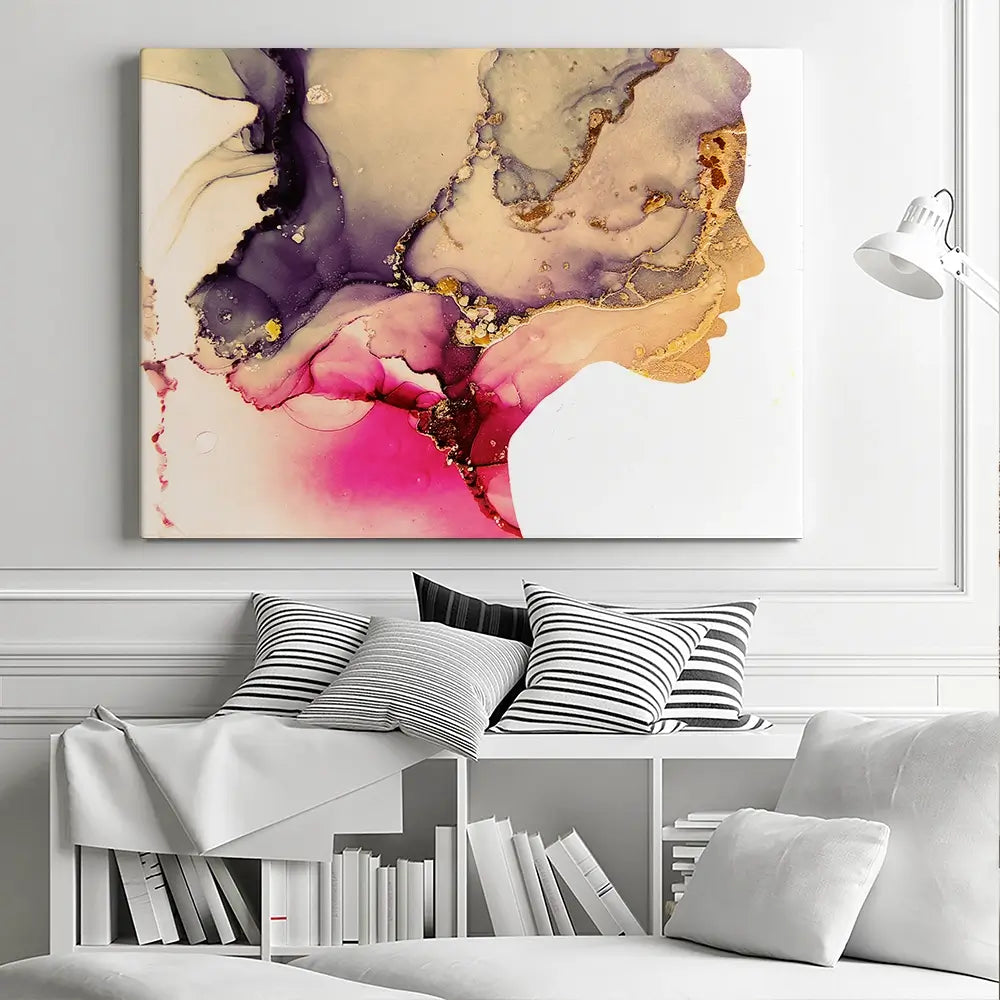 Marbled Face Canvas Print Marbled Face Canvas Print wall art product Art Print Shop