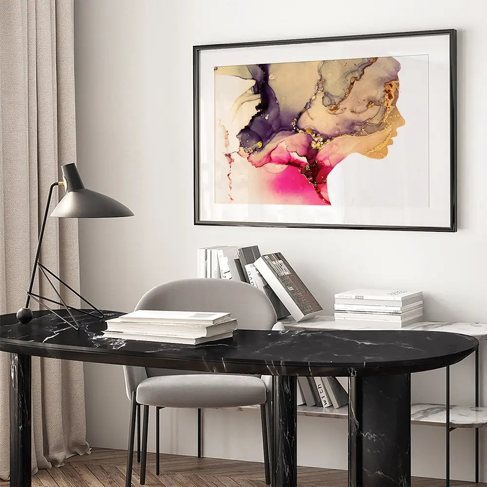 Marbled Face Framed Art Print Marbled Face Framed Art Print wall art product Art Print Shop