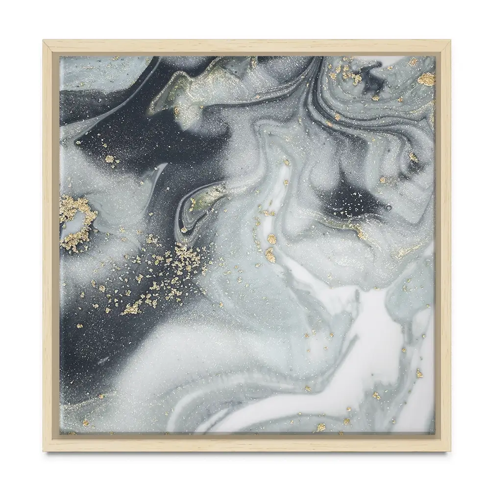 Marbled Grey Hues Square Canvas Print Marbled Grey Hues Square Canvas Print wall art product CARACOLLA / Shutterstock