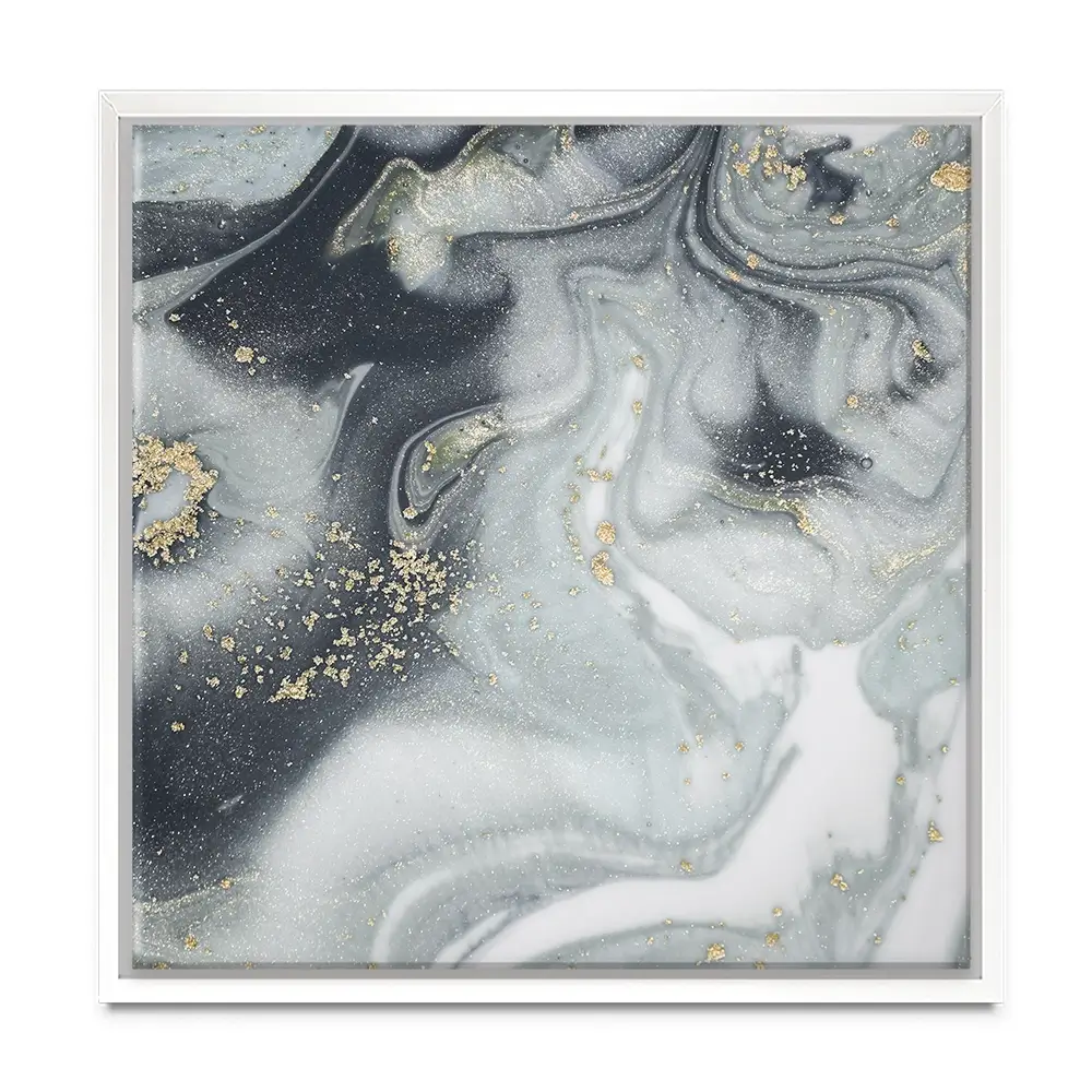 Marbled Grey Hues Square Canvas Print Marbled Grey Hues Square Canvas Print wall art product CARACOLLA / Shutterstock