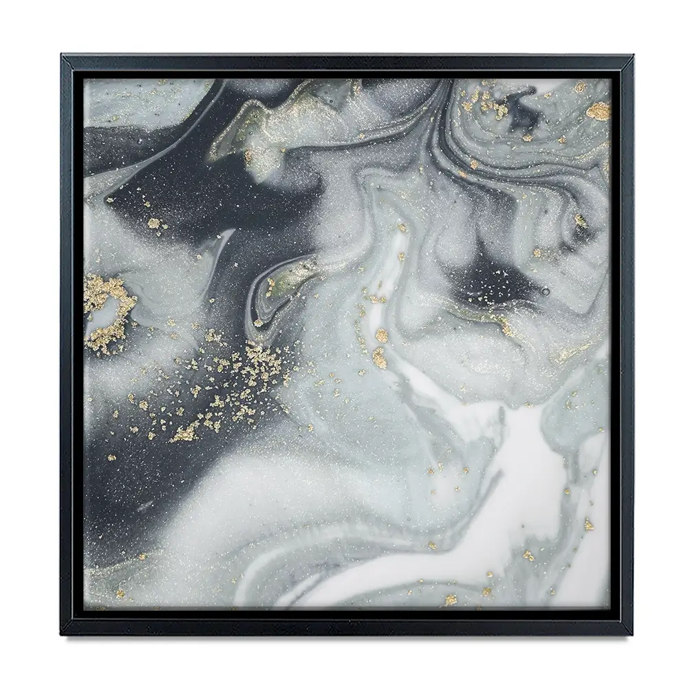 Marbled Grey Hues Square Canvas Print Marbled Grey Hues Square Canvas Print wall art product CARACOLLA / Shutterstock