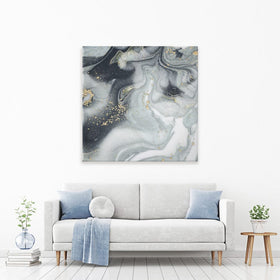 Marbled Grey Hues Square Canvas Print wall art product CARACOLLA / Shutterstock