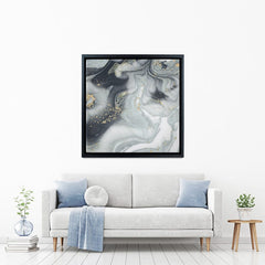 Marbled Grey Hues Square Canvas Print wall art product CARACOLLA / Shutterstock