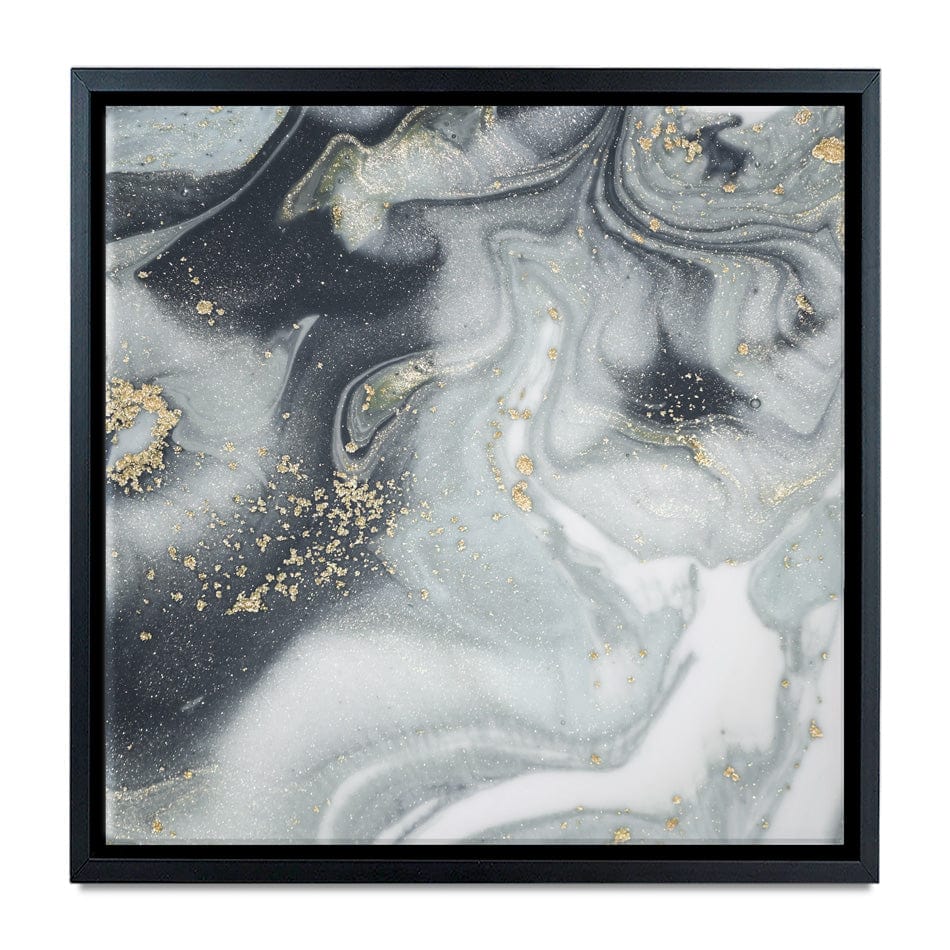 Marbled Grey Hues Square Canvas Print wall art product CARACOLLA / Shutterstock