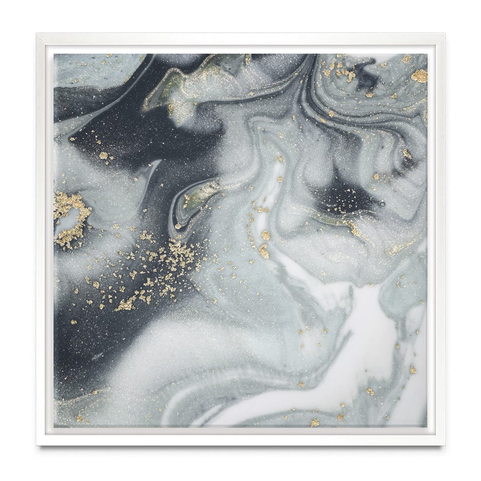 Marbled Grey Hues Square Canvas Print wall art product CARACOLLA / Shutterstock