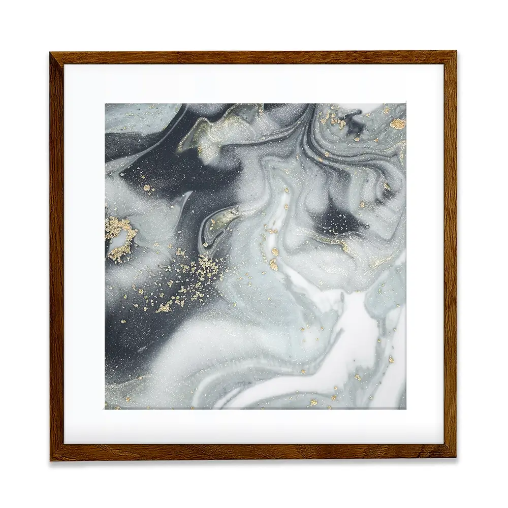 Marbled Grey Hues Square Framed Art Print Marbled Grey Hues Square Framed Art Print wall art product CARACOLLA / Shutterstock