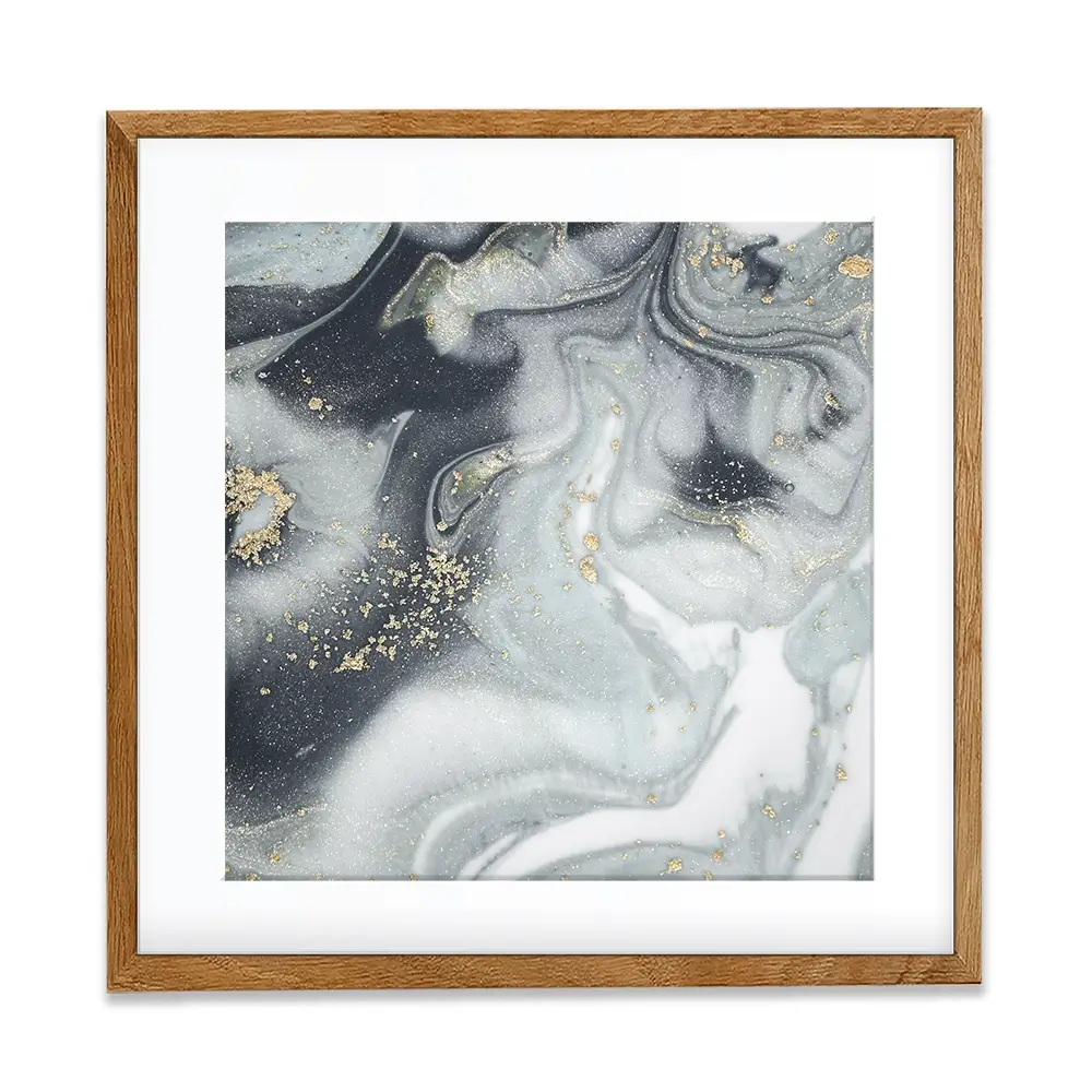 Marbled Grey Hues Square Framed Art Print Marbled Grey Hues Square Framed Art Print wall art product CARACOLLA / Shutterstock