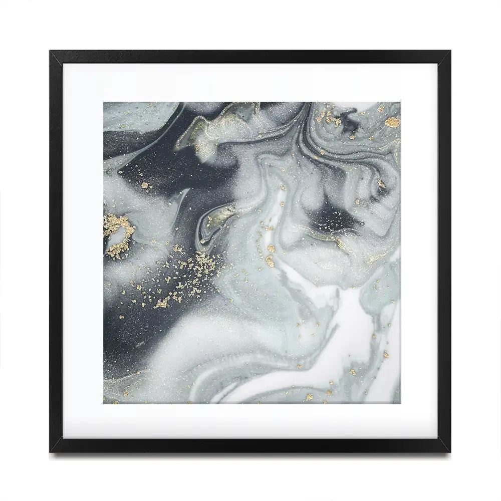 Marbled Grey Hues Square Framed Art Print Marbled Grey Hues Square Framed Art Print wall art product CARACOLLA / Shutterstock