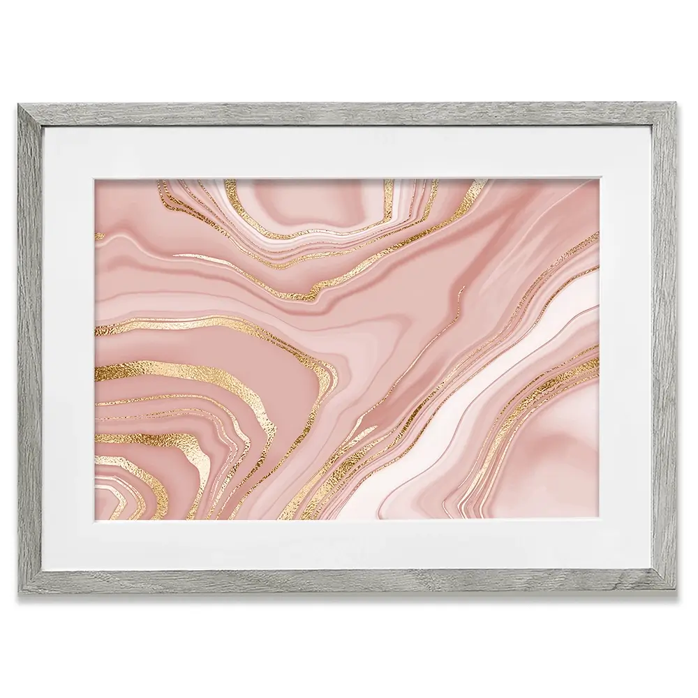 Marbled Rose Framed Art Print Marbled Rose Framed Art Print wall art product NikaMooni / Shutterstock