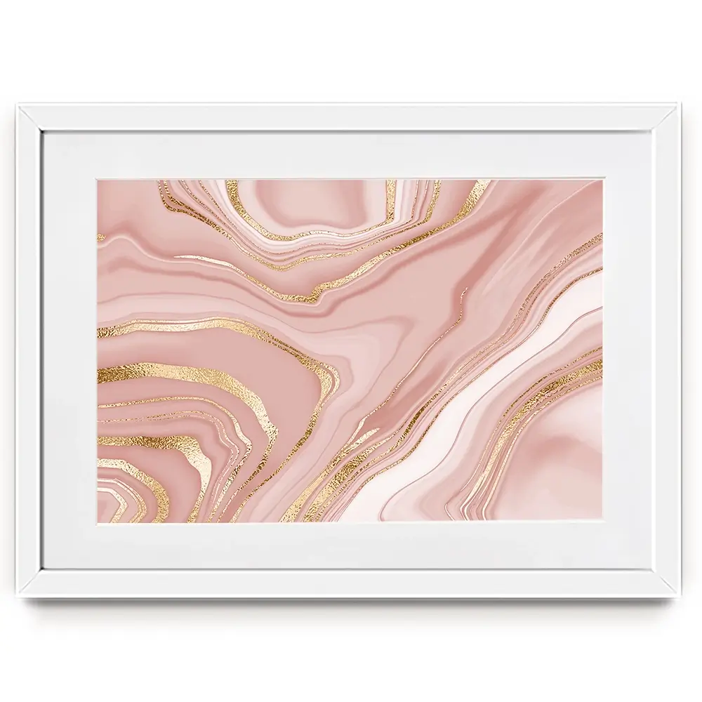Marbled Rose Framed Art Print Marbled Rose Framed Art Print wall art product NikaMooni / Shutterstock