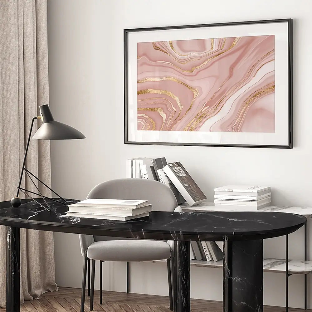 Marbled Rose Framed Art Print Marbled Rose Framed Art Print wall art product NikaMooni / Shutterstock